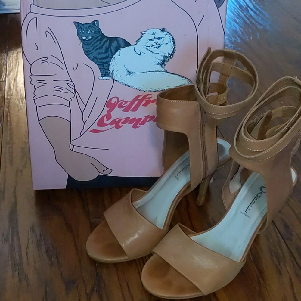 Jeffrey Campbell 'Skybox' Sandal Nude color